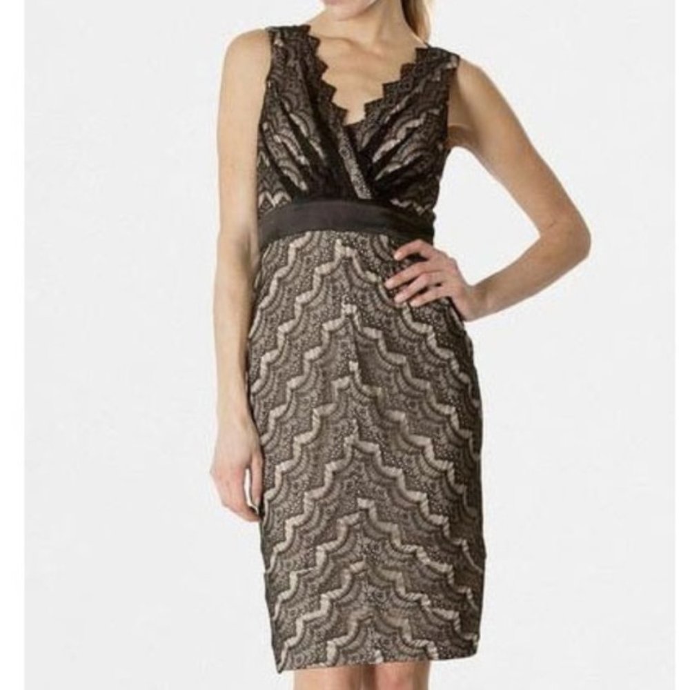 JS Collections Sleeveless Allover Lace Dress Sz 8